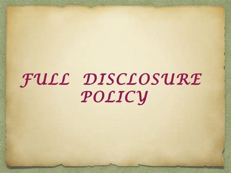 fdpp version 3|Full Disclosure Policy (FDP) .